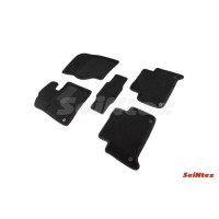Ворсовые 3D коврики AUDI Q7 2005-2015 (Черные) комплект SEINTEX 86292