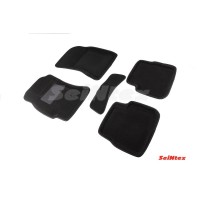 Ворсовые 3D коврики SUBARU FORESTER III 2008-2012 (Черные) комплект SEINTEX 83754