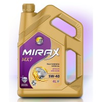 Масло моторное MIRAX MX7 5W-40 A3/B4 SL/CF (АКЦИЯ 4л + 1л) 607052
