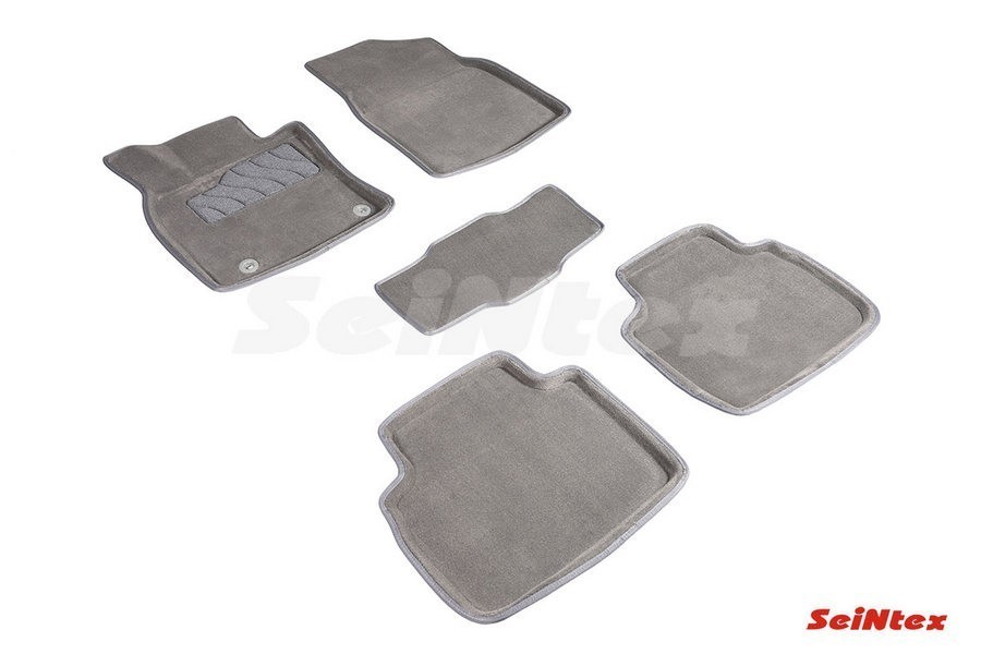 Ворсовые 3D коврики TOYOTA CAMRY VIII 2018- серые (комплект) SEINTEX 89372