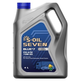 Масло моторное S-oil SEVEN BLUE7 CH-4/SJ 10W-30 (4л) E107886 DRAGON