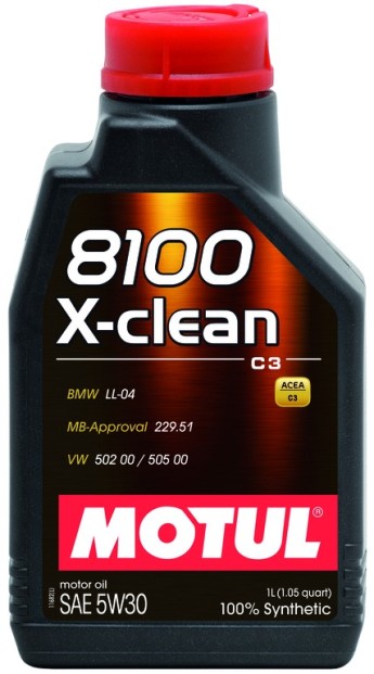 Масло моторное Motul 8100 X-Clean 5W-30 (1л) 102785