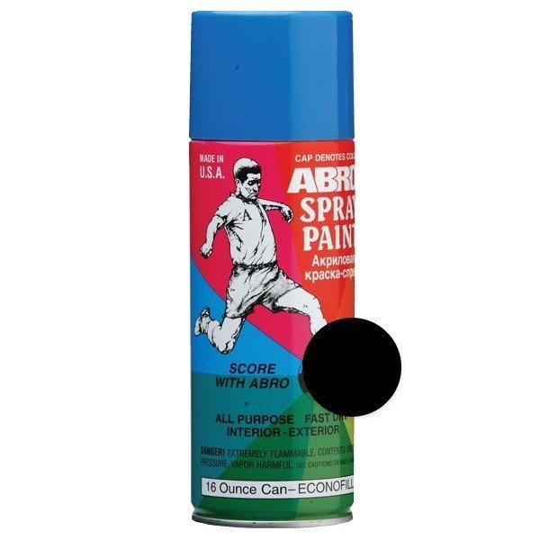 Краска (аэрозоль) ABRO SP-012 (черная) Матовая (473 мл)