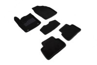 Ворсовые 3D коврики Toyota C-HR 2WD 2016-2019 черные (комплект) SEINTEX 93005