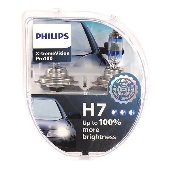 Автолампы 12972XV Philips H7 12V- 55W (PX26d) X-treme Vision +100% (комплект 2 шт) 12972XVS2