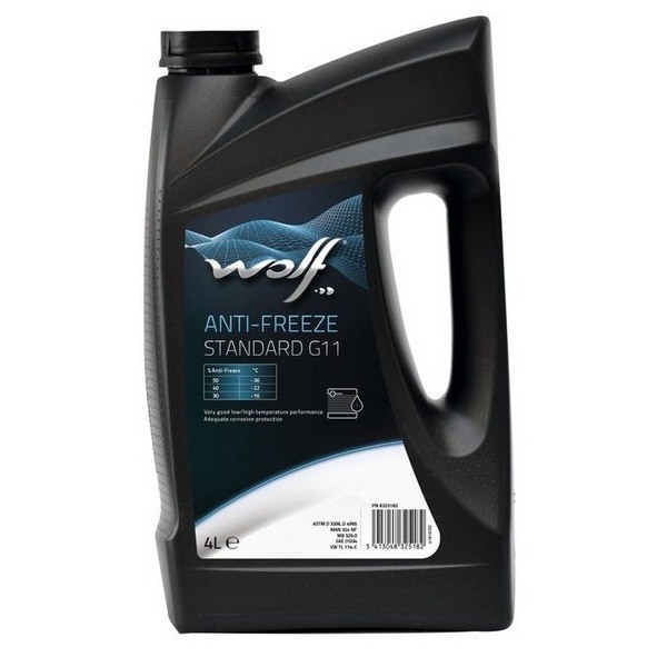 WOLF ANTI-FREEZE STANDARD G11 Антифриз синий концентрат (4л) 8325182