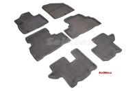 SEINTEX Ворсовые 3D коврики KIA SORENTO PRIME серые (комплект) 89671