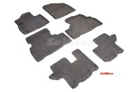 SEINTEX Ворсовые 3D коврики KIA SORENTO PRIME серые (комплект) 89671