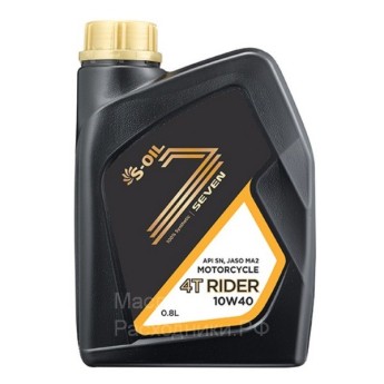 Масло для 4-тактных двигателей S-oil SEVEN 4T RIDER 10W-40 (0.8л) DRAGON