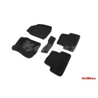 Ворсовые 3D коврики CHEVROLET Aveo II 2011- (Черные) комплект SEINTEX 86275