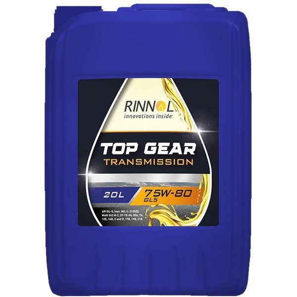 Масло трансмиссионное RINNOL TOP GEAR 75W-80 GL5 (20л) 192186