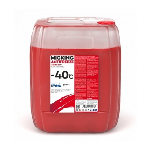 Антифриз MICKING ANTIFREEZE SUPER LLC P-OAT Tehnology -40C (красный) 10кг MA1009