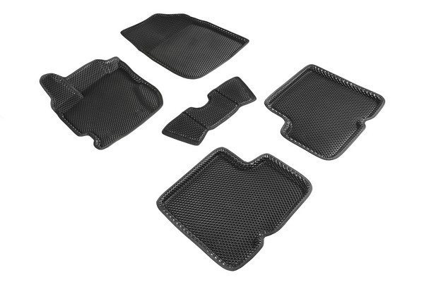 Коврики 3D EVA "РОМБ" Renault Duster рест 2015-2021 черные (комплект) SEINTEX 95229
