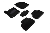 Ворсовые 3D коврики Toyota C-HR R1 2019-н.в. черные (комплект) SEINTEX 93007
