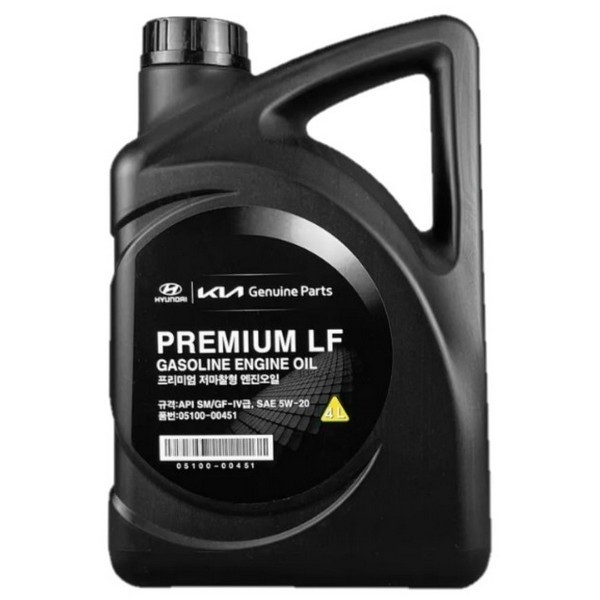 Масло моторное Hyundai-KIA Premium LF Gasoline 5W-20 SM/GF-4 (4л) / 05100-00451