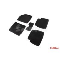 Ворсовые 3D коврики CHEVROLET Aveo 2003-2011 (Черные) комплект SEINTEX 71682