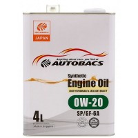 Масло моторное 0W-20 AUTOBACS ENGINE OIL SYNTHETIC SP/GF-6A (4л) A00032424