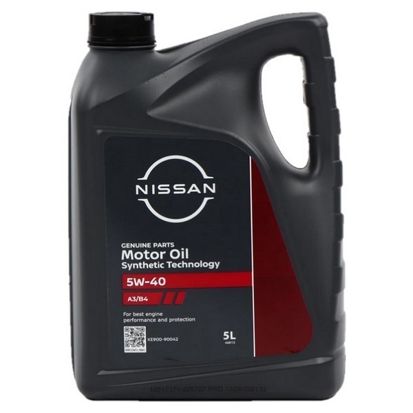 Масло моторное Nissan 5W-40, 5л / KE900-90042