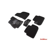 Ворсовые 3D коврики CHEVROLET LANOS 2005-2009 (Черные) комплект SEINTEX 71693