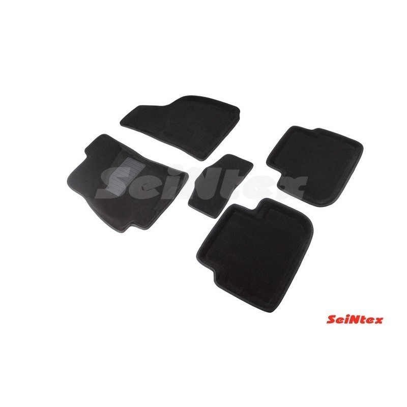 Ворсовые 3D коврики CHEVROLET LANOS 2005-2009 (Черные) комплект SEINTEX 71693