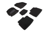 Ворсовые 3D коврики TOYOTA COROLLA 2013- (Черные) комплект SEINTEX 84971