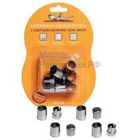 Колпачки на шинный вентиль, с защитными манжетами (4 шт) AIRLINE AVC04