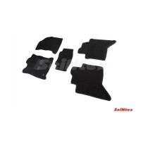Ворсовые 3D коврики TOYOTA HILUX VIII 2015- (Черные) комплект SEINTEX 88366
