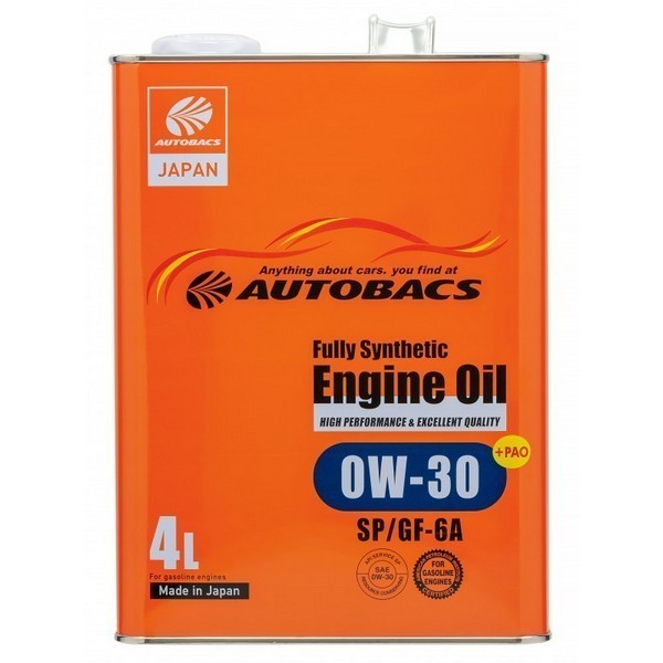 Масло моторное 0W-30 AUTOBACS ENGINE OIL API SP GF-6A (4л) A00032234