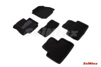 Ворсовые 3D коврики Toyota RAV4 V(XA50) МКПП 2019-н.в. черные (комплект) SEINTEX 92945