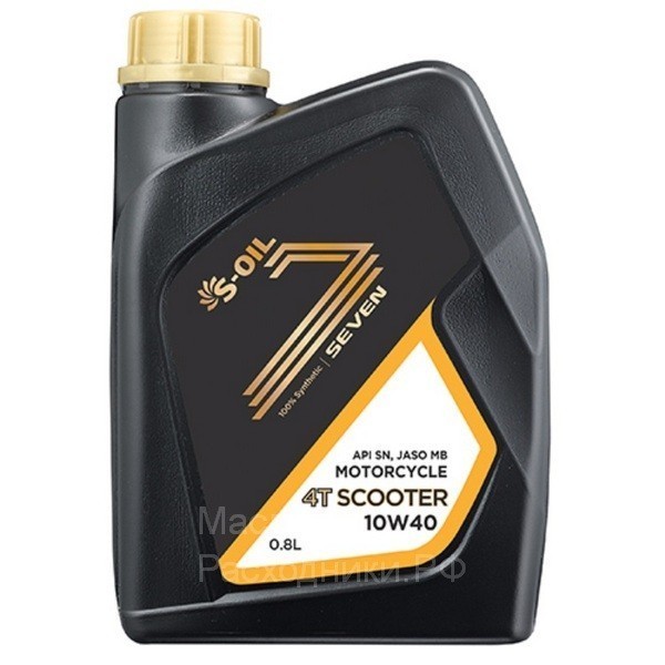 Масло для 4-тактных двигателей S-oil SEVEN 4T SCOOTER 10W-40 (0.8л) DRAGON