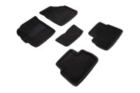 Ворсовые 3D коврики DAEWOO MATIZ II 2000- (Черные) комплект SEINTEX 82157