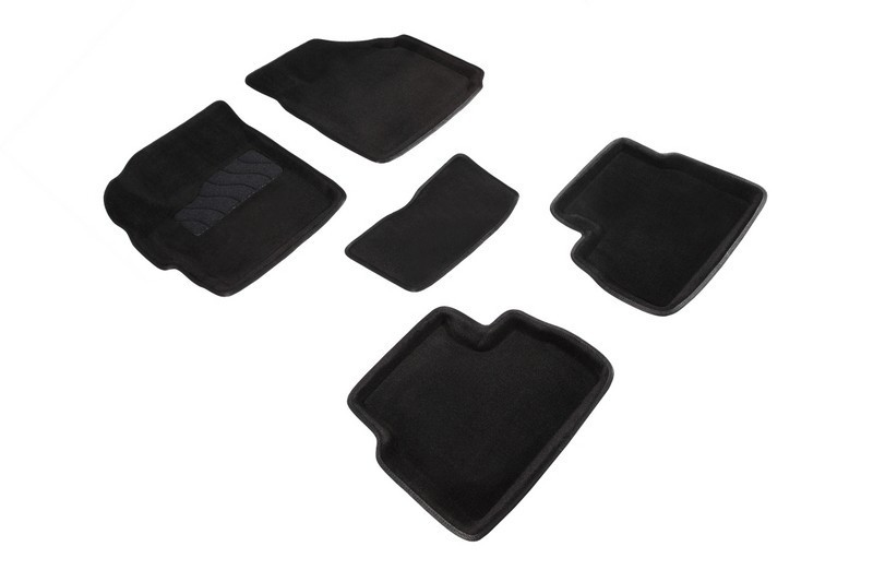Ворсовые 3D коврики DAEWOO MATIZ II 2000- (Черные) комплект SEINTEX 82157