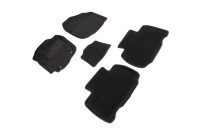 Ворсовые 3D коврики TOYOTA RAV 4 IV 2012- (Черные) комплект SEINTEX 84005