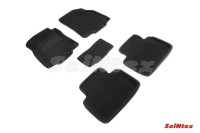 SEINTEX Ворсовые 3D коврики RENAULT KOLEOS II 2017- черные (комплект) 89352