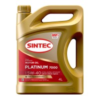Масло моторное SINTEC PLATINUM 7000 5W-40 А3/B4 (АКЦИЯ 4л + 1л) 600227