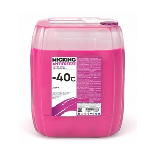 Антифриз MICKING ANTIFREEZE ULTRA COOL OAT Tehnology G12+ -40C (розовый) 10кг MA1016