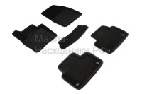 Ворсовые 3D коврики Volvo S-60 III 2018-н.в. черные (комплект) SEINTEX 94276