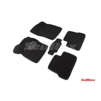 Ворсовые 3D коврики DAEWOO Nexia 1994- (Черные) комплект SEINTEX 71709