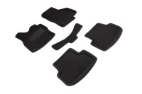 Ворсовые 3D коврики SEAT Leon III 2013- (Черные) комплект SEINTEX 83735