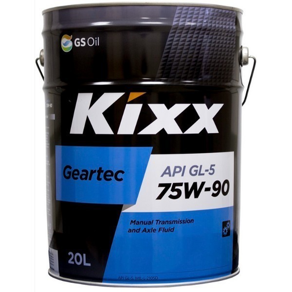 Масло трансмиссионное Kixx GEARTEC 75W-90 GL-5 (20л) L2962P20E1