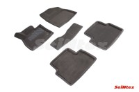 SEINTEX Ворсовые 3D коврики MAZDA 3 2013- серые (комплект) 86847