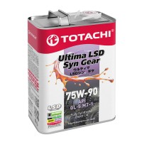 Масло трансмиссионное TOTACHI Ultima LSD Syn-Gear GL-5 75W-90 (4л) G3304