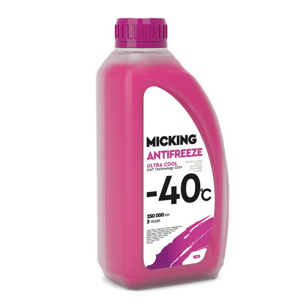 Антифриз MICKING ANTIFREEZE ULTRA COOL OAT Tehnology G12+ -40C (розовый) 1кг MA1014