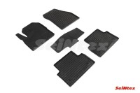 Коврики резиновые с рисунком "Сетка" Jaguar E-pace 2017-н.в. (комплект) SEINTEX 94114