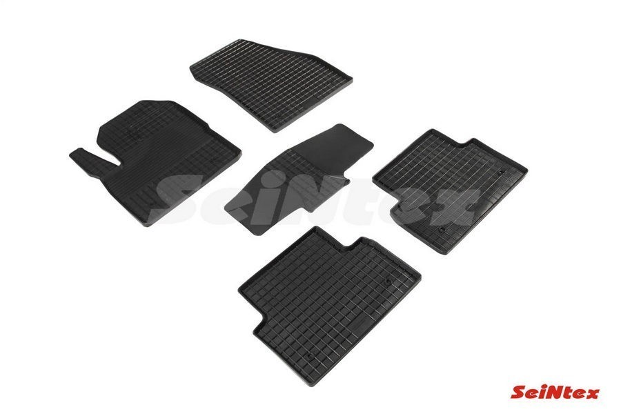 Коврики резиновые с рисунком "Сетка" Jaguar E-pace 2017-н.в. (комплект) SEINTEX 94114