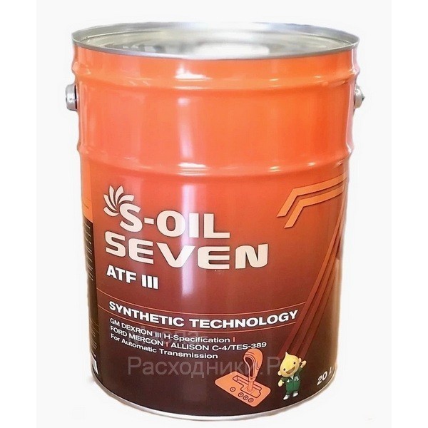 Масло для АКПП S-oil ATF Dexron III (20л) E107992 DRAGON