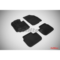 Ворсовые 3D коврики FIAT Sedici 2006- (Черные) комплект SEINTEX 71701