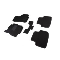 Ворсовые 3D коврики VOLKSWAGEN PASSAT B8 2015- (Черные) комплект SEINTEX 88367
