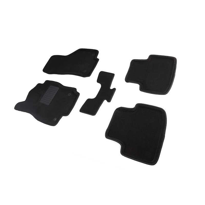 Ворсовые 3D коврики VOLKSWAGEN PASSAT B8 2015- (Черные) комплект SEINTEX 88367