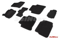 SEINTEX Ворсовые 3D коврики SKODA KODIAQ (7 мест) 2016- черные (комплект) 89818